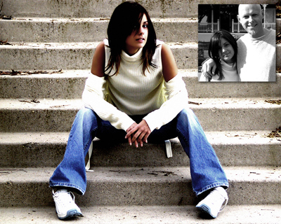 San with a client during her session